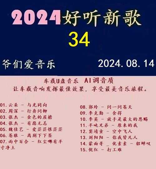 群星《2024好听新歌34》AI调整音效【WAV分轨】